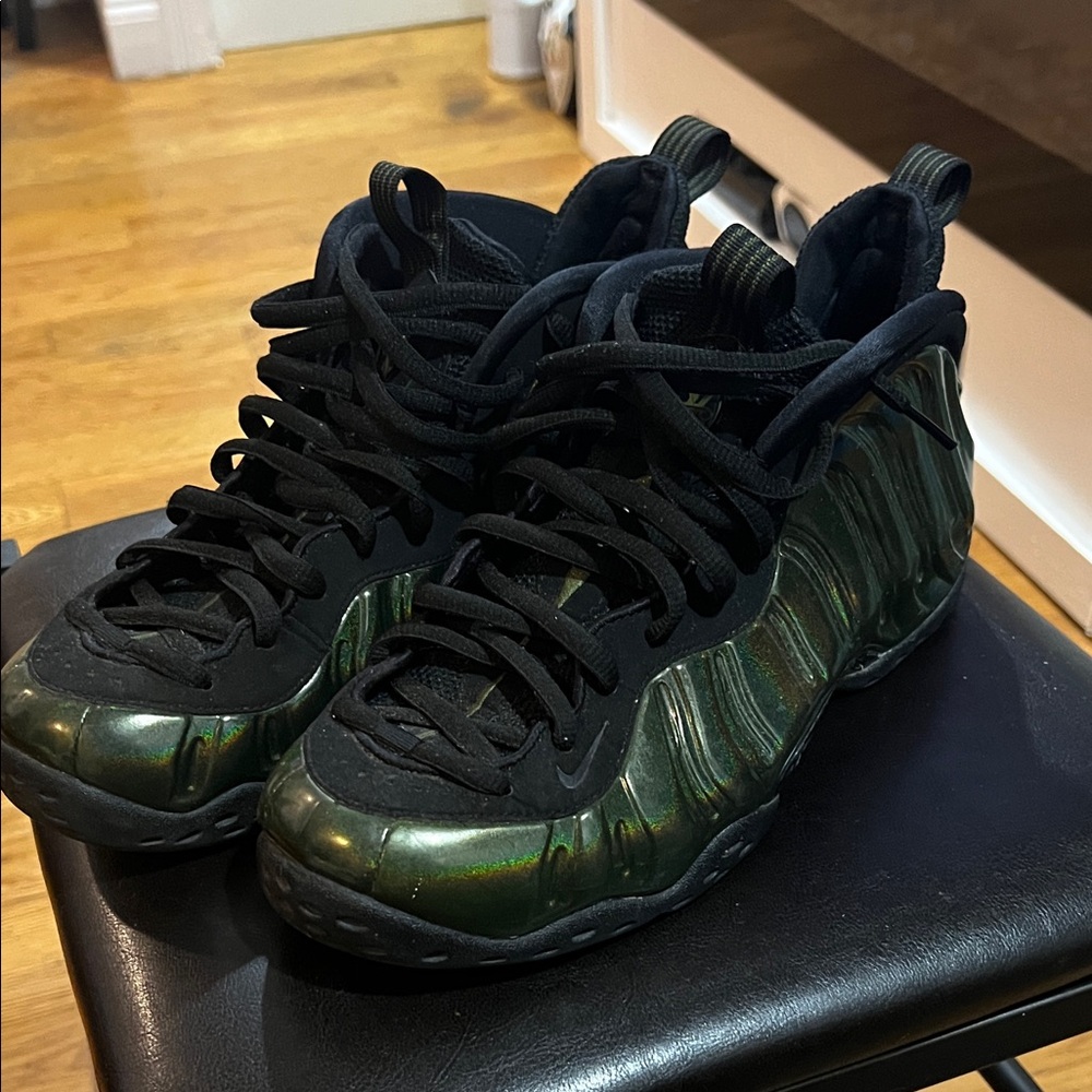 Men's Black and Green Sneakers